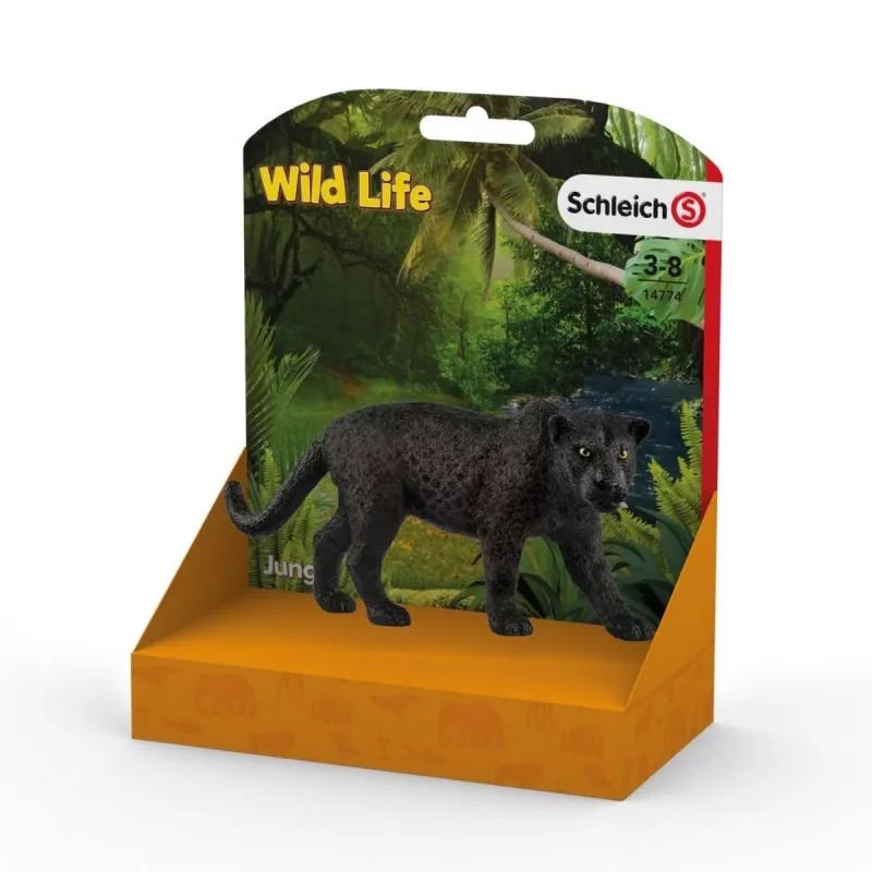 schleich WILD LIFE Must panter, 3 a, Džungel, Metsloomad / seiklusmänguasjad, Mitmevärviline, Plastik