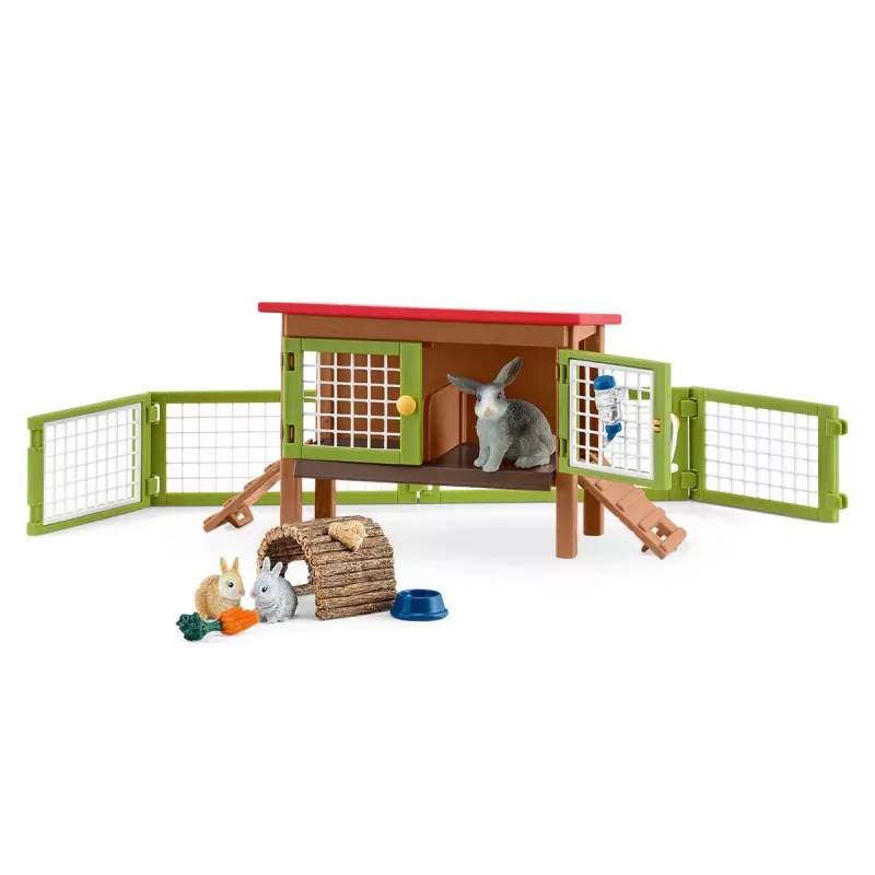schleich FARM WORLD Küülikupuur, Talu, Taluloomad / talumänguasjad, 3 a, Mitmevärviline, Plast