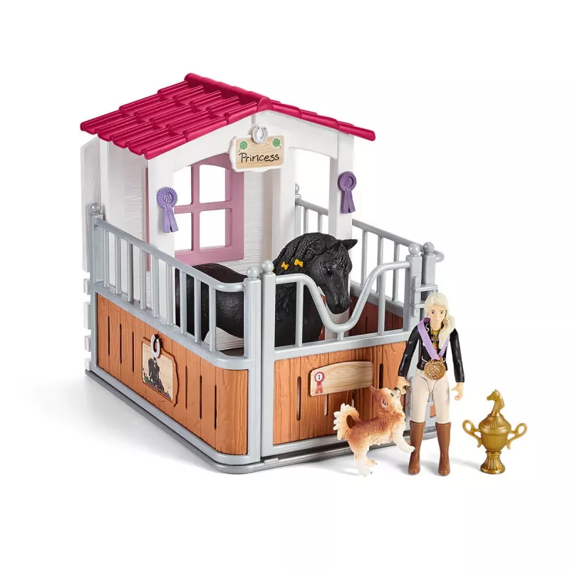 schleich HORSE CLUB Hobukast Tori ja Princessiga, Hobusetall, Hobused, 5 a, Mitmevärviline, Plastik