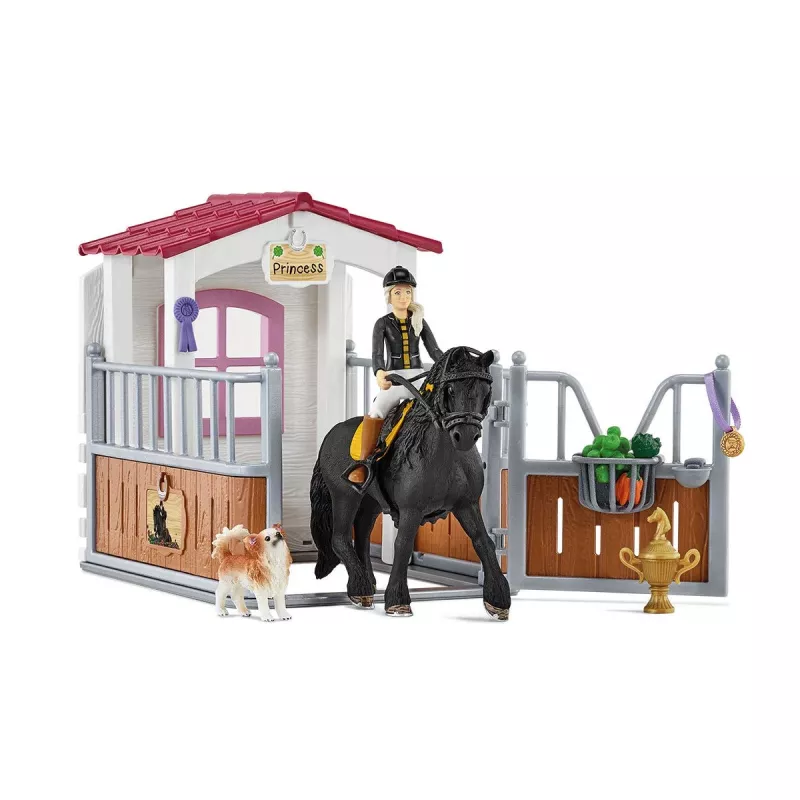 schleich HORSE CLUB Hobukast Tori ja Princessiga, Hobusetall, Hobused, 5 a, Mitmevärviline, Plastik