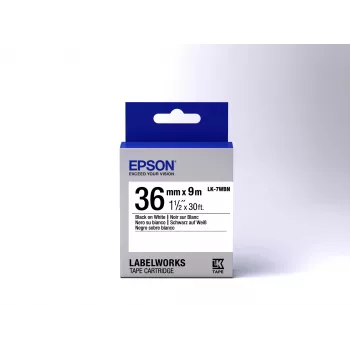 Epson Label Cartridge Standard LK-7WBN Must/Valge 36mm (9m)