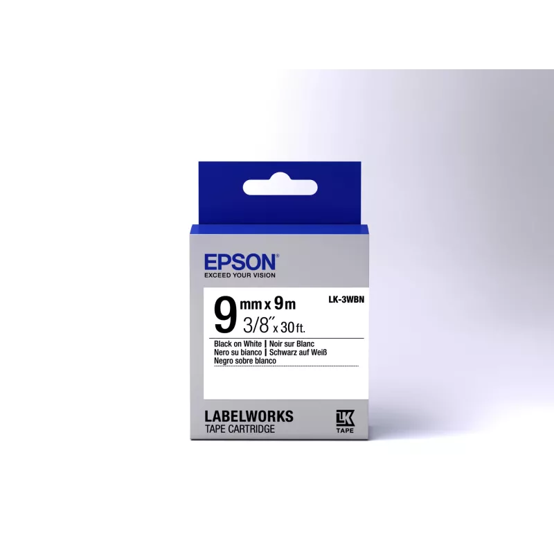Epson Label Cartridge Standard LK-3WBN Standard Must/Valge 9mm (9m)