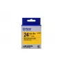 Epson Label Cartridge Pastel LK-6YBP Must/kollane 24mm (9m)