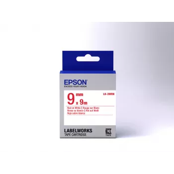 Epson Label Cartridge Standard LK-3WRN Punane/Valge 9mm (9m), Punane valgel, Jaapan, 9 mm, 9 m, 1 tk, 25 mm