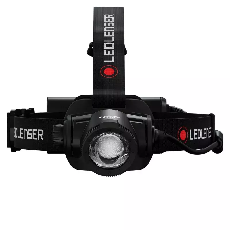 Pealamp Led Lenser H15R Core — peapaelaga LED-taskulamp, 2500 lm, 21700 aku, IP67, 250 m valgusvihu kaugus, 4 võimsustaset, alumiinium, must