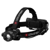 Pealamp Led Lenser H15R Core — peapaelaga LED-taskulamp, 2500 lm, 21700 aku, IP67, 250 m valgusvihu kaugus, 4 võimsustaset, alumiinium, must