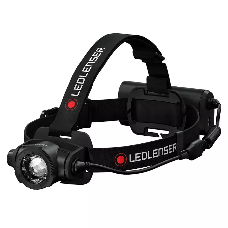 Pealamp Led Lenser H15R Core — peapaelaga LED-taskulamp, 2500 lm, 21700 aku, IP67, 250 m valgusvihu kaugus, 4 võimsustaset, alumiinium, must