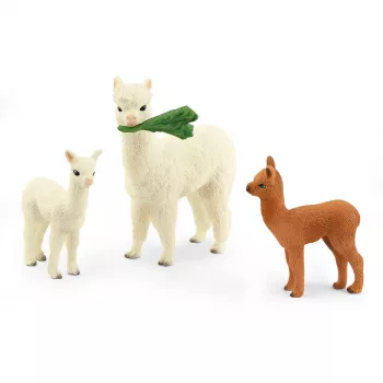 Schleich WILD LIFE alpakakomplekt, mets, metsloomad / seiklusmänguasjad, 3 a, pruun, valge