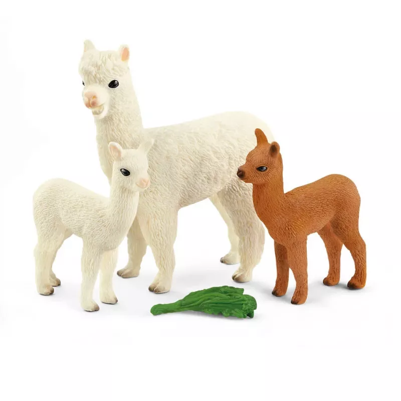Schleich WILD LIFE alpakakomplekt, mets, metsloomad / seiklusmänguasjad, 3 a, pruun, valge