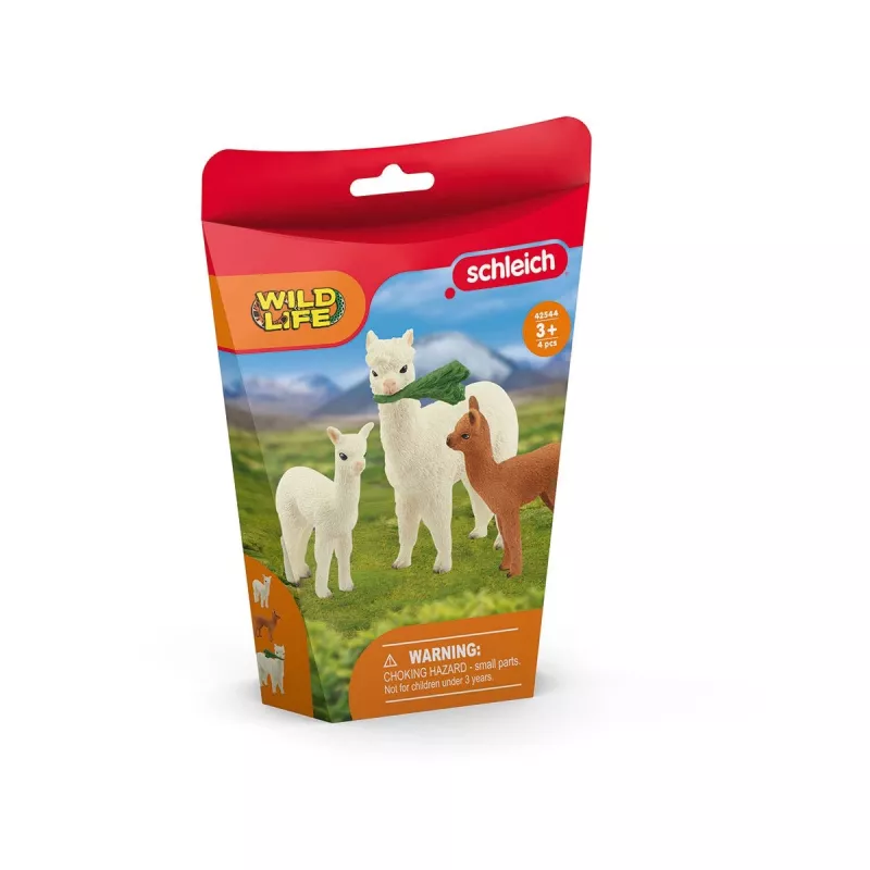 Schleich WILD LIFE alpakakomplekt, mets, metsloomad / seiklusmänguasjad, 3 a, pruun, valge