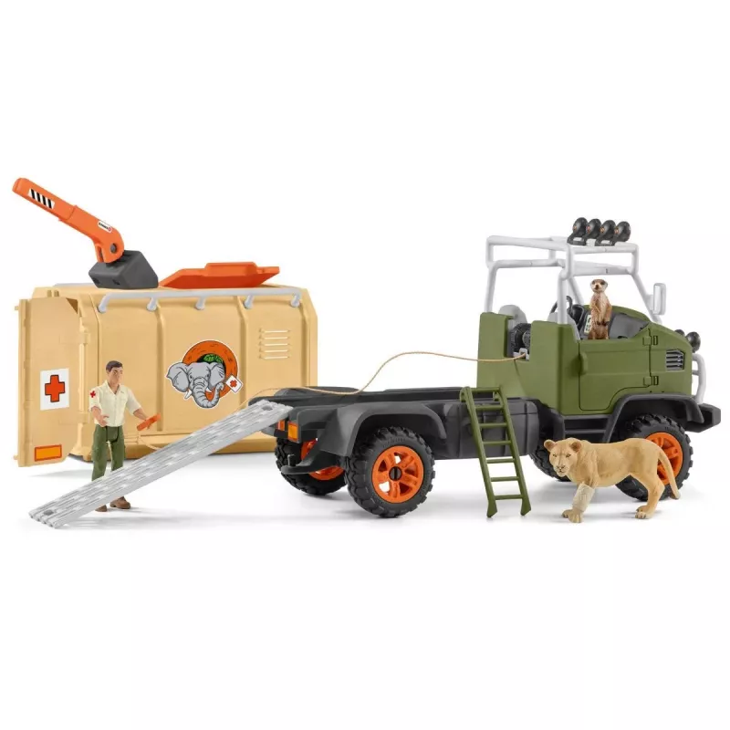Animal rescue large truck Schleich WILD LIFE 42475