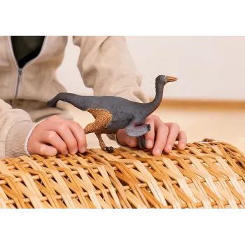 schleich Dinosaurs Gallimimus, 4 a, Conquering the Earth, Dinosaurused ja vulkaan, Pruun, Hall, Punane
