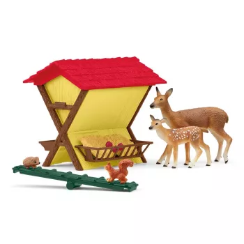 Metsloomade komplekt Schleich 42658S Värvilised söötmistarvikud