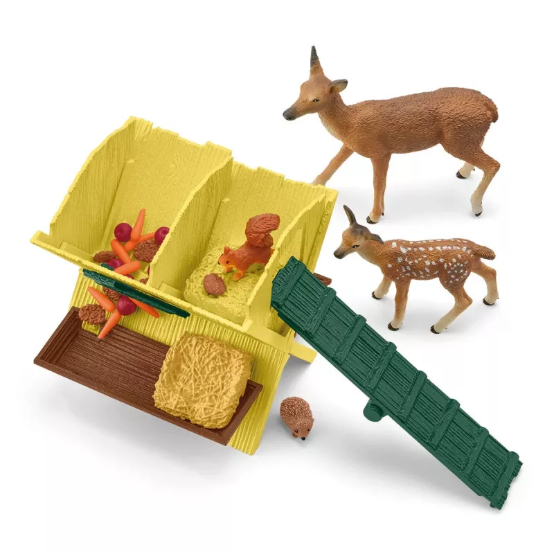 Metsloomade komplekt Schleich 42658S Värvilised söötmistarvikud