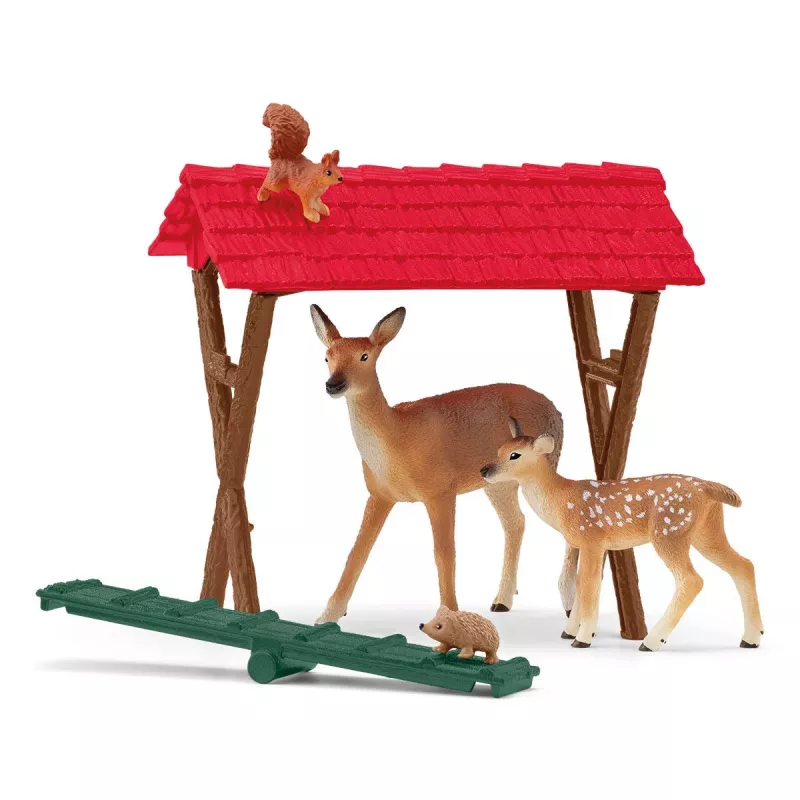Metsloomade komplekt Schleich 42658S Värvilised söötmistarvikud