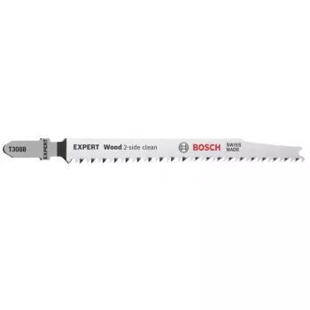 Bosch EXPERT ‘WOOD 2-SIDE CLEAN’ T 308 B pusleterad, kõrge süsinikusisaldusega teras (HCS), 25 tk