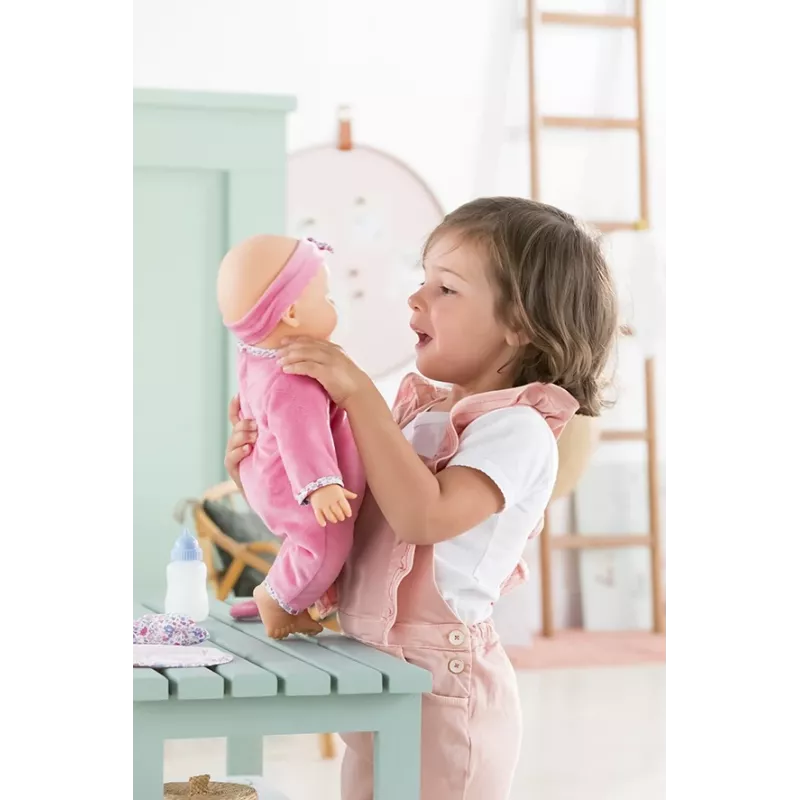 Simba‑Dickie Corolle 9000150050, interaktiivne väikelapsenukk, 42 cm, AA patarei, roosa