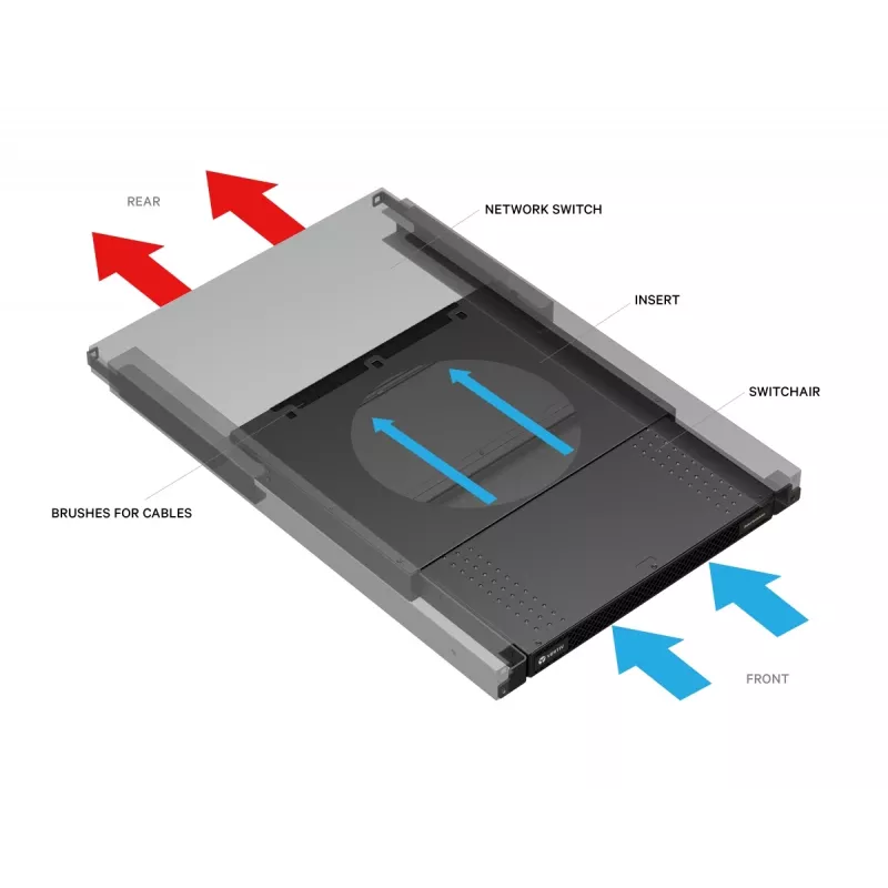 Vertiv SA1-01002XLNB võrguseadmete korpus 1U Must