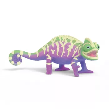 schleich Caspar kameeleon vikerkaarevärvides, 3 a, Mitmevärviline, Plastik