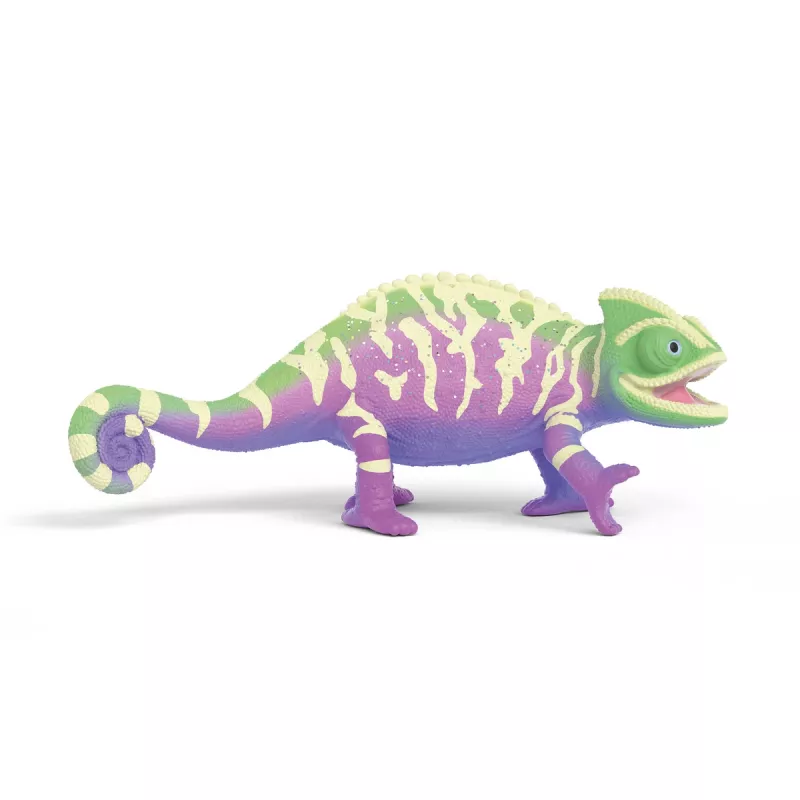 schleich Caspar kameeleon vikerkaarevärvides, 3 a, Mitmevärviline, Plastik