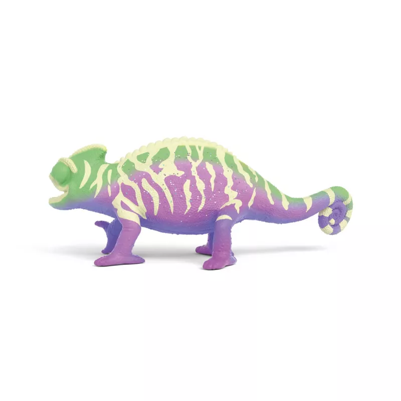 schleich Caspar kameeleon vikerkaarevärvides, 3 a, Mitmevärviline, Plastik