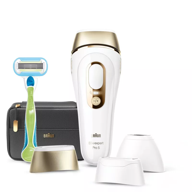 Braun Silk-expert Pro 5 PL5243 intensiivimpulssvalgus (IPL) Kuldne, Valge