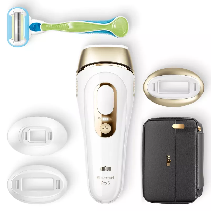 Braun Silk-expert Pro 5 PL5243 intensiivimpulssvalgus (IPL) Kuldne, Valge