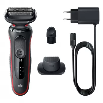 Braun Series 5 51-R1200S meeste pardel Fooliumpardel Trimmer Must, Punane