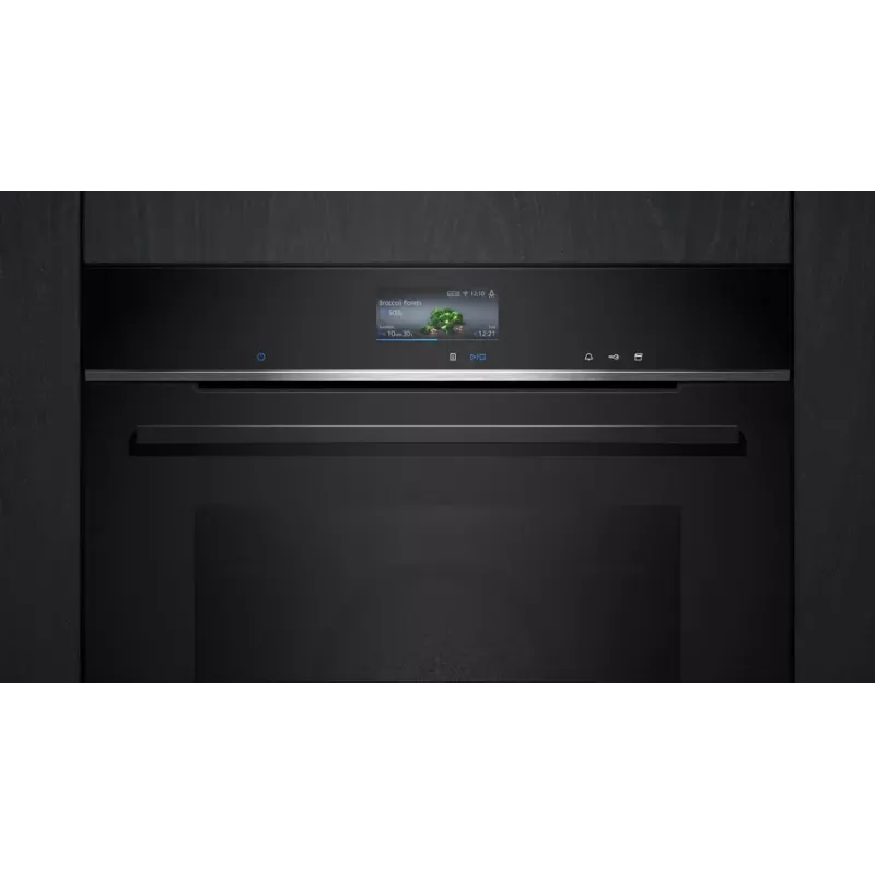 Siemens HR776G1B1 ahi 71 L 3600 W Must, Roostevaba teras