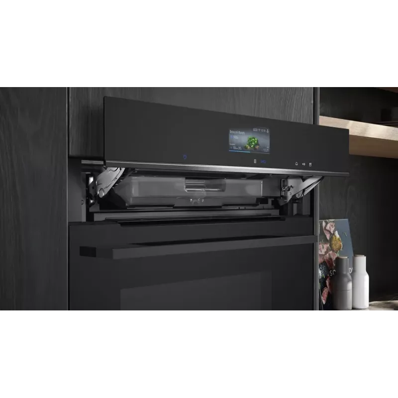 Siemens HR776G1B1 ahi 71 L 3600 W Must, Roostevaba teras