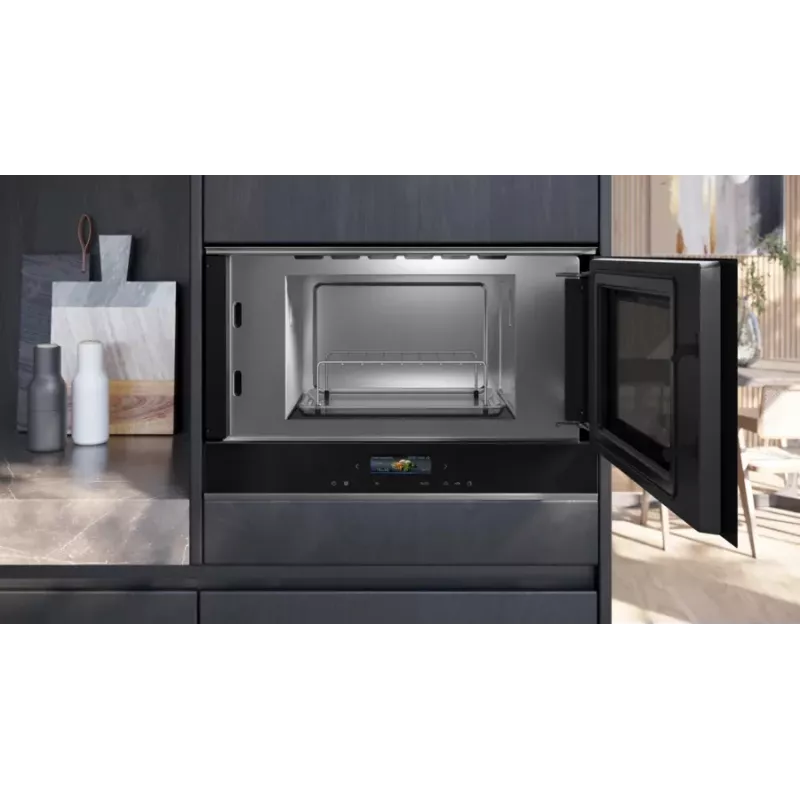 Siemens iQ700 BE732R1B1 mikrolaineahi Must Kombineeritud mikrolaineahi Sisseehitatav 21 L 900 W