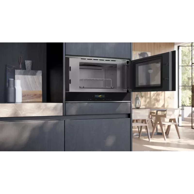 Siemens iQ700 BE732R1B1 mikrolaineahi Must Kombineeritud mikrolaineahi Sisseehitatav 21 L 900 W