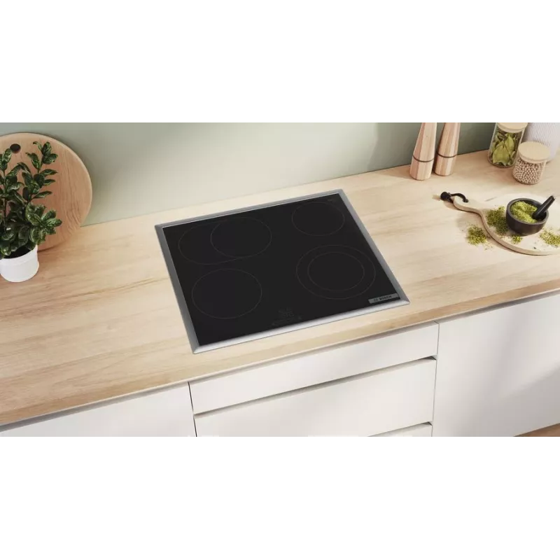 Bosch Serie 4 PKN645BA2E pliit Must Sisseehitatav 60 cm Keraamiline pliit 4 tsooni