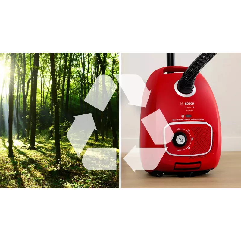 Bosch BGB41PET1 tolmuimeja 4 L silindertolmuimeja kuivpuhastus 700 W tolmukott