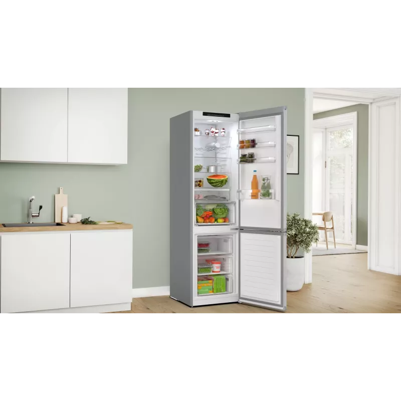 Bosch Serie 4 KGN392LAG külmik-sügavkülmik Eraldiseisev 363 L Metallik