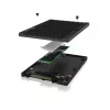 ICY BOX IB-M2U04 SSD-korpus Must 2,5 tolli