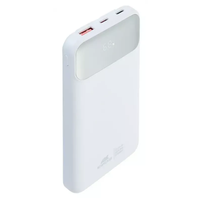 Kaasaskantav akupank Rivacase VA2211WH — 10000 mAh, PD 3.0, QC 3.0, 1x USB-A + 2x USB-C, 22,5 W väljund