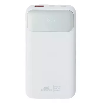 Kaasaskantav akupank Rivacase VA2211WH — 10000 mAh, PD 3.0, QC 3.0, 1x USB-A + 2x USB-C, 22,5 W väljund