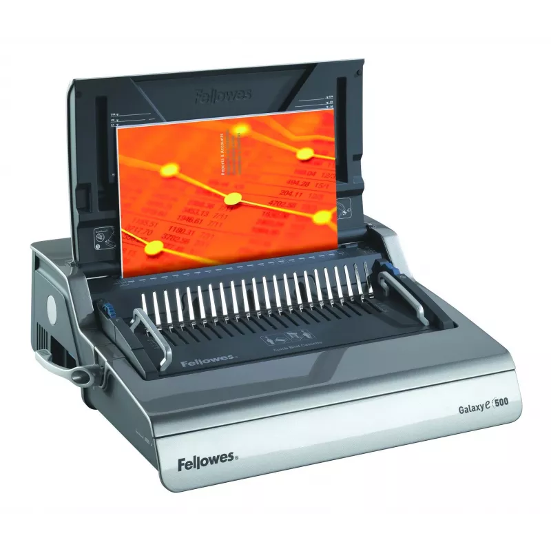 Fellowes Galaxy E Comb kammköitmismasin 500 lehele Must, Hõbedane