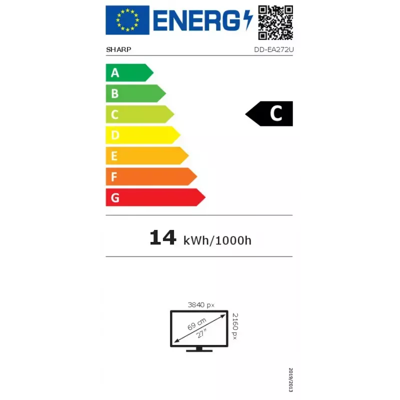 Sharp MultiSync EA272U arvutimonitor 68,6 cm (27 tolli) 3840 x 2160 pikslit 4K Ultra HD LCD valge