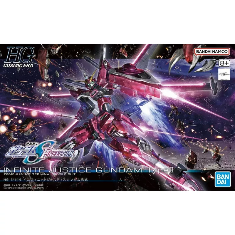 Plastmudeli komplekt Bandai HGCE 1/144 Infinite Justice Gundam Type II — mõõtkavas 1/144