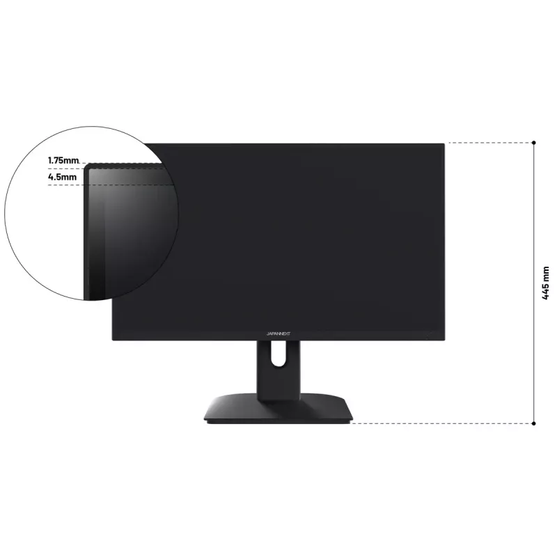 JAPANNEXT JN-I238FHD200F arvutimonitor 60,5 cm (23,8 tolli) 1920 x 1080 pikslit Full HD LCD Must