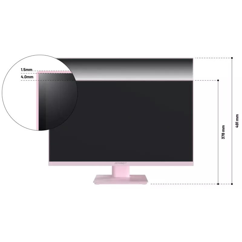 JAPANNEXT JN-I238FHD120F-HSP-PK arvutimonitor 60,5 cm (23,8 tolli) 1920 x 1080 pikslit Full HD LCD roosa