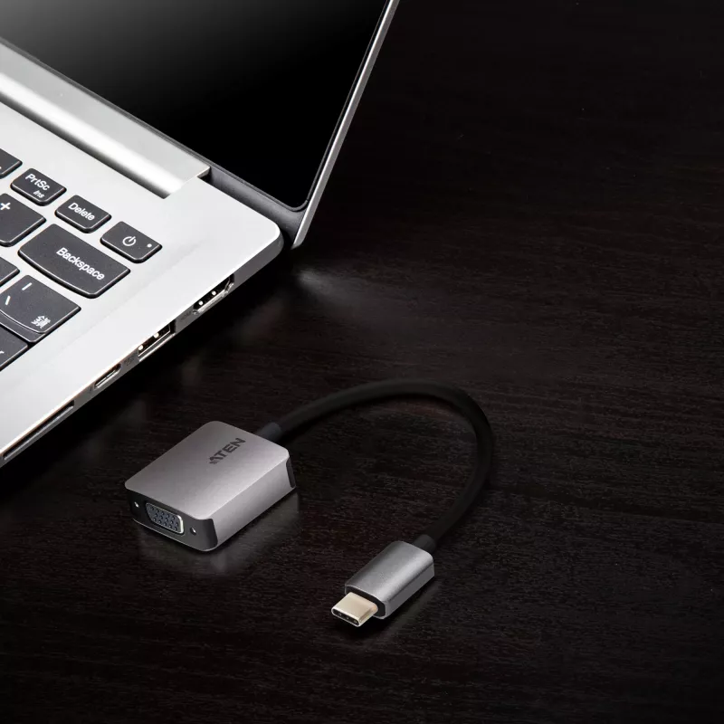 ATEN USB-C - VGA adapter, USB USB-C, VGA (D-Sub), isane, emane, sirge, sirge