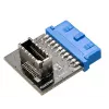 Kaablite soovahetaja Akasa AK-CBUB51-BK USB 3.0 19-pin pesa USB 3.1 A sinine