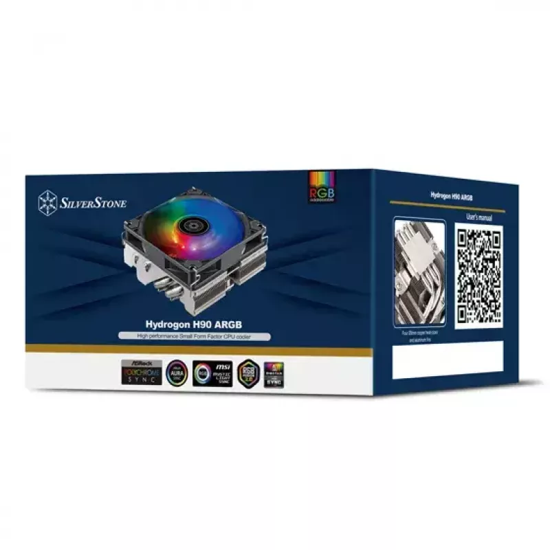 Ventilaator Silverstone Hydrogon H90 ARGB 9,2 cm Must 500-2600 p/min