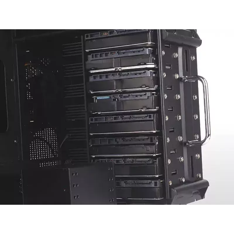 PC-korpus Silverstone TJ04-E Midi Tower Must, Hõbedane