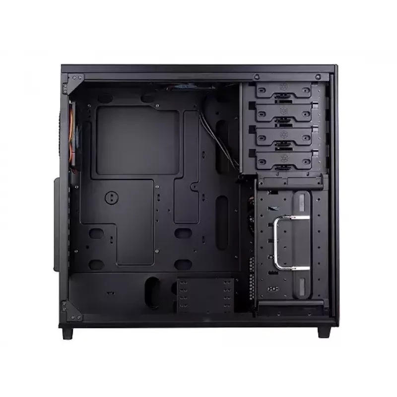 PC-korpus Silverstone TJ04-E Midi Tower Must, Hõbedane