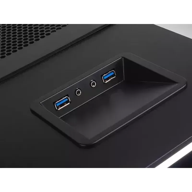 PC-korpus Silverstone TJ04-E Midi Tower Must, Hõbedane