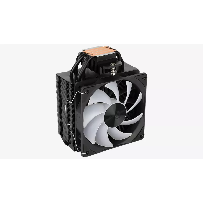 Õhkjahuti AEROCOOL Rime 4 120 mm hüdraulilise laagriga ventilaator, 4 soojustoru, TDP 230 W, must